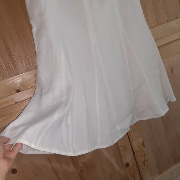 Kim Roger's NWT white 100% Linen fully lined modest skirt size 14 - Picture 3 of 7